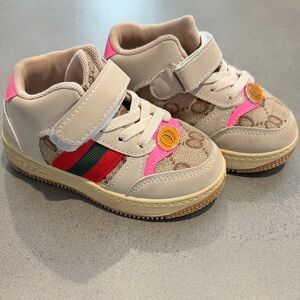 Stylish Kids Shoes with Pink and Beige Accents